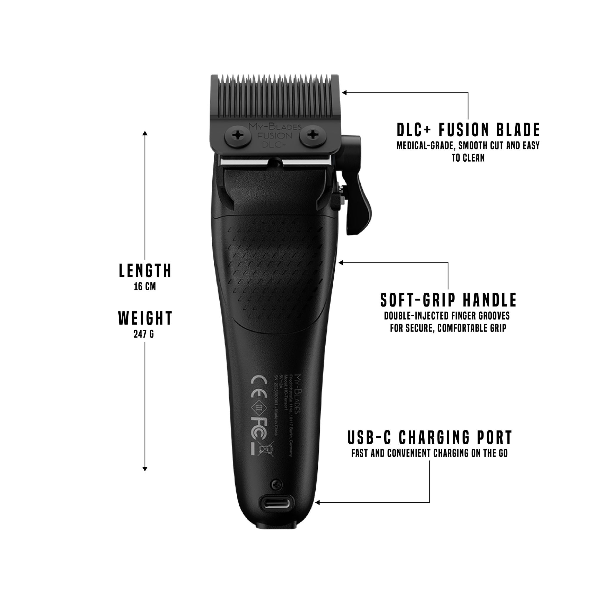 Tensor 1 Black – Barbier et tondeuse à cheveux professionnels alimentés par l’IA
